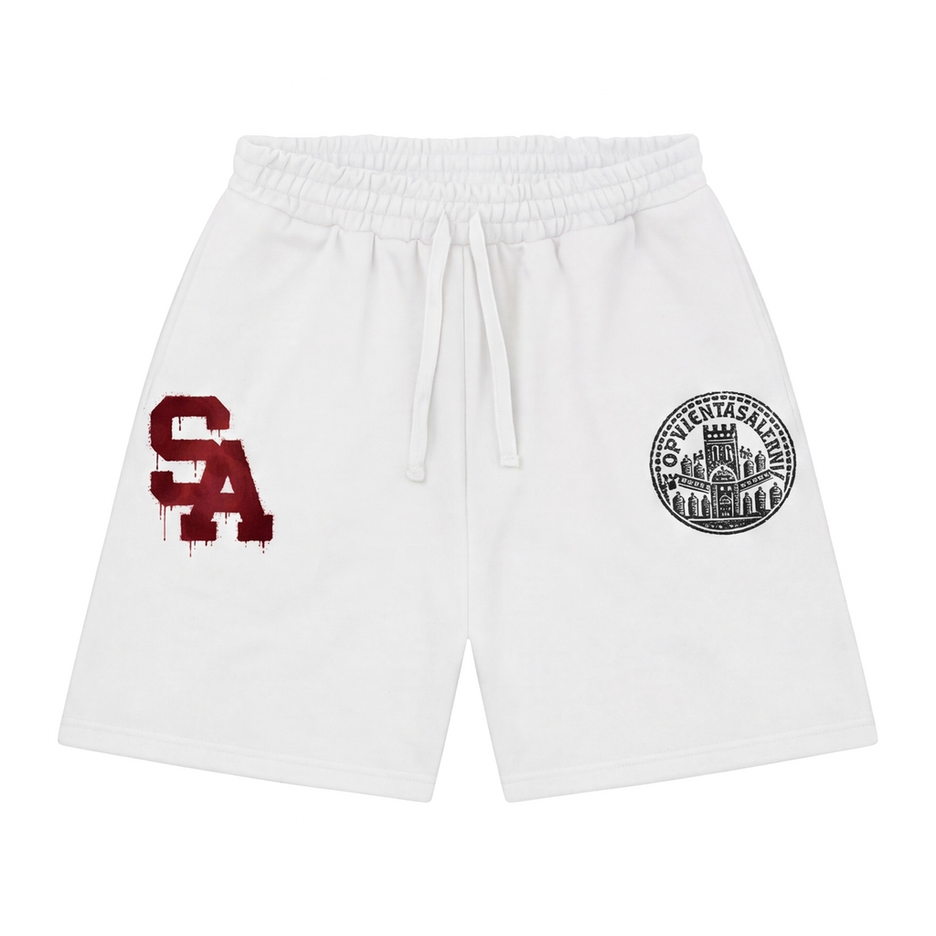SHORTS "SA" SUMMER TOUR 2026 // WHITE