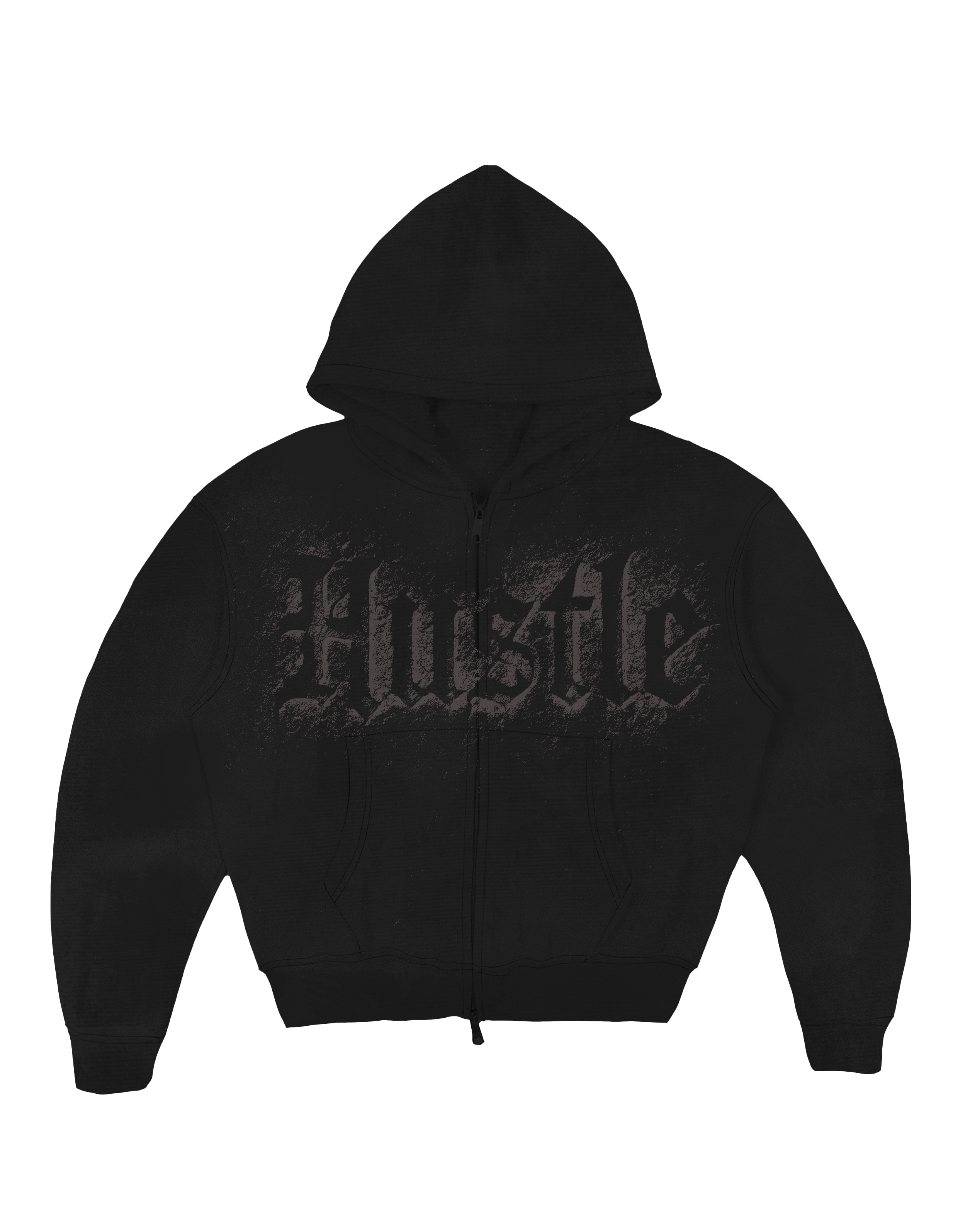 HUSTLE ZIP HOODIE //